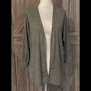 NWT eclair extra small gray ribbed open cardigan